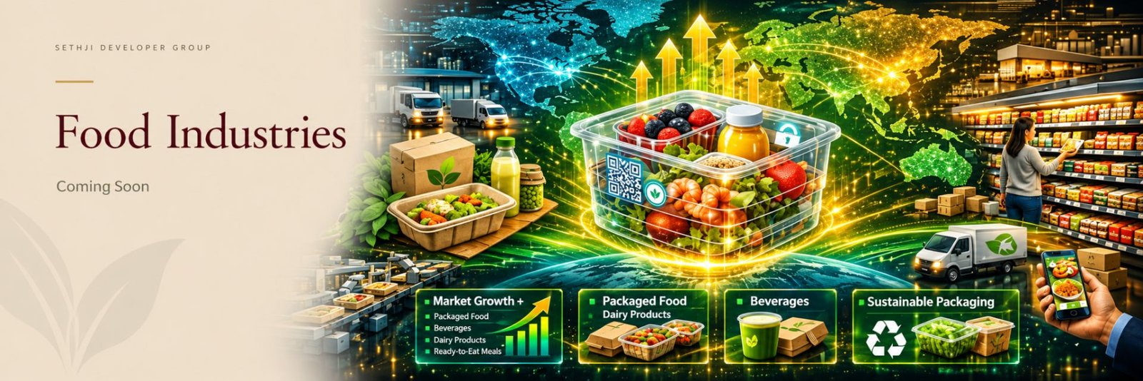 Sethji Developer Group — Food Industries Coming Soon: packaged food, beverages and sustainable packaging